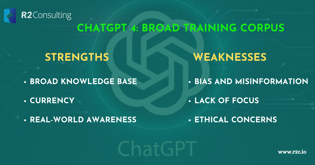 ChatGPT 4: Broad Training Corpus